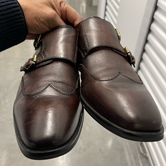 Kenneth Cole Double Monk Strap shoes Brown Sz 10 - Picture 7 of 12